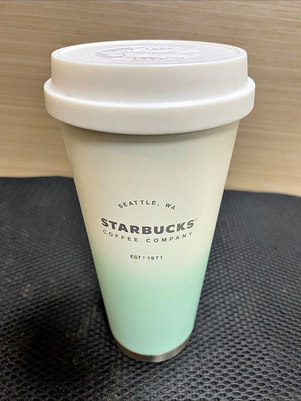 Starbucks Gradient White and Mint Green Stainless Steel Tumbler & Mint Green